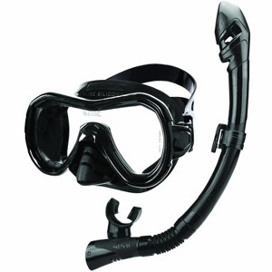 SEAC Giglio Premium Dry Adults Scuba Diving Swimming Snorkeling 100% Pure Silicone Mask Snorkel Set w/ Gear Bag - 1 of 4