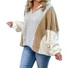 Women's Oversized Contrast Pullover Top - BUCKETLIST - 3 of 3