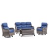 Gymojoy Outdoor Patio Sofa Chairs Coffee Table with Swivel Chairs for Garden  Yard - 3 of 4