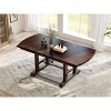 Vynxaria 60"-78" Extendable Dining Table, Farmhouse Wooden Kitchen Table with Removable Leaf, Large Expanding Table for 4-8 (Cherry) - 2 of 4