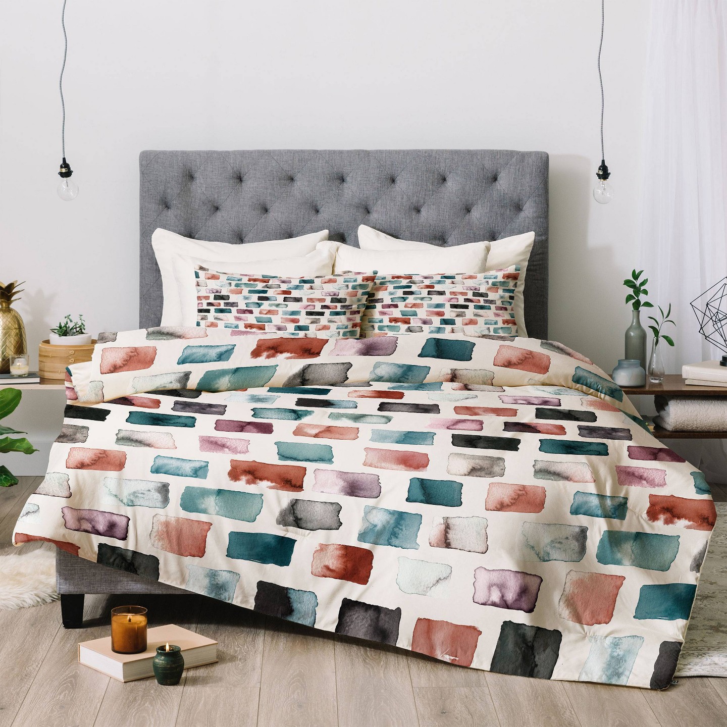 Комплект с одеялом Deny Designs Queen Ninola Design Mineral Color Blocks Rustic Poly Comforter Set — фото 4