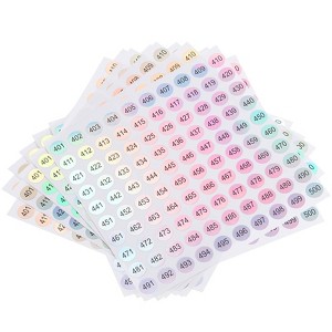 Unique Bargains Office Home Warehouse Self-Adhesive Round Reflective Sticker 10 Sheets - 1 of 4