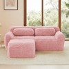 L-Shaped Plush Boneless Sectional Sofa with Chaise, 32D High-Density Sponge, and Ergonomic Design - 3 of 4