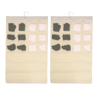 Unique Bargains Closet Hanging Organizer with Mesh Pockets and Rotating Metal Hanger