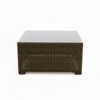 Covers & All Monterey 35 in Sq Coffee Table, Cappuccino Wicker w / Glass Top - 2 of 4