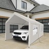 Gulches Carport, 10¡Á20 Heavy Duty Portable Carport Garage Tent for Outdoor Storage Shelter white - 3 of 4