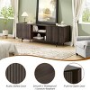 SEVOBAL TV Stands up to 75" TV with Storage Fluted Wood Living Room Media Console Entertainment Center with Cable Management, Brown, 15.7"*63"*20.9" - 3 of 4