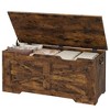 Toy Storage Chest with Safety Hinge - 350lb Capacity Wooden Trunk Bench for Playroom & Entryway - 2 of 4