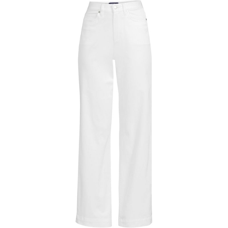 Lands' End Women's High Rise 5 Pocket Wide Leg Chino Pants, 3 of 5