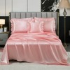 Satin Ruffle Comforter Set with Sheets – 8-Piece Bed in a Bag, Ruched Pleated Luxury Bedding with Pillowcases & Cushion Cover - 4 of 4