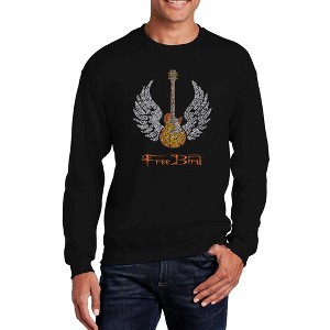 LA Pop Art Men's Word Art Crewneck Sweatshirt - LYRICS TO FREEBIRD - 1 of 4