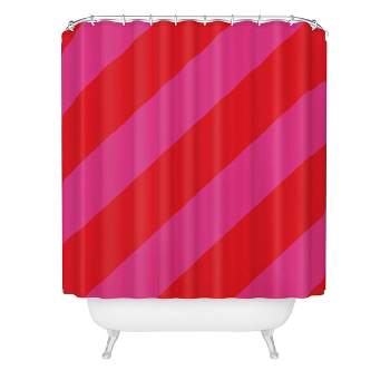 Camilla Foss Bold Striped Shower Curtain Pink - Deny Designs