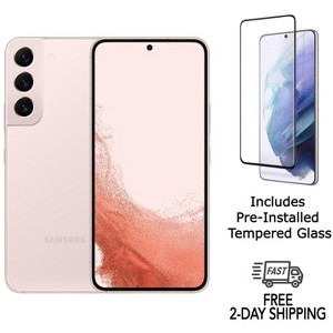 Refurbished Samsung Galaxy S22 5G S901U (AT&T Only) 128GB Pink Gold (Grade A+)w/ Pre-Installed Tempered Glass - 1 of 1