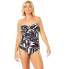 Women's Palm Chic Twist Front Shirred One Piece Swimsuit - 2 of 4