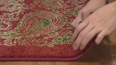 Beige and Multicolor Paisley Medium Pile Area Rug 6' x 9'