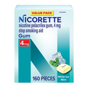 Nicorette 4mg Gum Stop Smoking Aid - White Ice Mint - 1 of 4