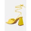 Primavera Ruched Triangular Heel Lace Up Sandal - 4 of 4
