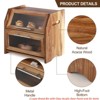 Farmhouse Bread Box, 2 Layer Bread Bin with Clear Acrylic Door Panel and Air Vents, Wooden Countertop Bread Storage Container - 4 of 4