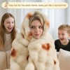 Cozy Bliss Burrito Faux Fur Throw Blanket - Ultra Soft Plush Reversible Blanket, 60 Inches - 4 of 4
