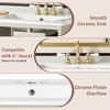 Mshliw 24" Wall Mounted Bathroom Vanity with Sink, Glass Door Cabinet, 2 Storage Drawers, Soft-Close Door for Small Spaces - 3 of 4
