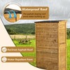 Outdoor Storage Cabinet,Garden Shed,Pool Storage Shed with Lockable Door, Waterproof Roof and 2 Removable Shelves, Storage Shed for Patio and Lawn - 3 of 4