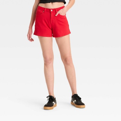 Women's Mid-Rise Midi Denim Shorts - Wild Fable™