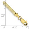 Black Bow Jewelry 3mm 10k Yellow Gold Solid Herringbone Chain Bracelet - 3 of 4