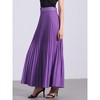 Allegra K Women's Flowy Pleated Elastic High Waist with Belt A-line Skirt - 4 of 4
