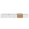 YOOCOZZ TV Stand for TVs up to 88'' with Faux Marble,Walnut Wood Grain Finish and 4 Storage Drawers - 4 of 4