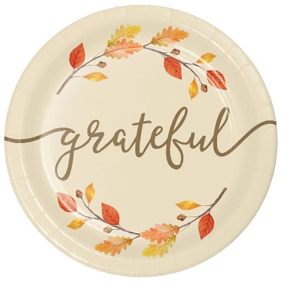 24ct Thankful Dessert Plates