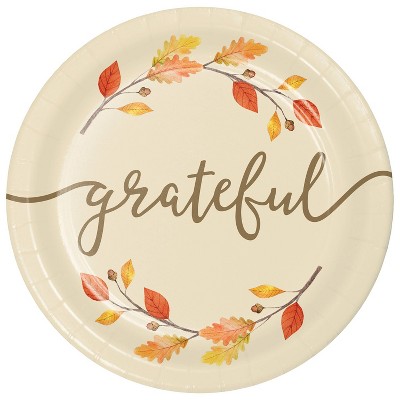 24ct Thankful Dessert Plates