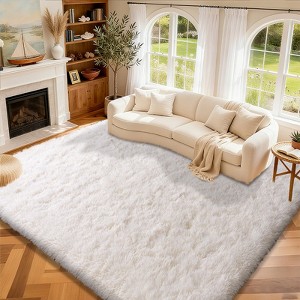 Soft Shag Area Rug 6x9 for Living Room or Bedroom, Fluffy Non-Slip Plush Carpet, Cozy Fuzzy Indoor Rug for Kids Room - 1 of 4