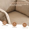 Karl Home Modern Corduroy Barrel Accent Chair For Living Room Bedroom - 3 of 4