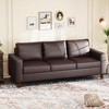 83" Leather Couch for Living Room, Modern Sofa Couches with Padded Backrest, Upholstered Sofa with Armrests and Comfy Cushions - 3 of 4