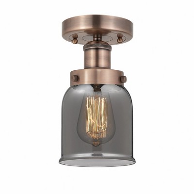 Bell - 1 Light Semi-Flush Mount In Industrial Style-8.25 Inches Tall and 6.5 Inches Wide