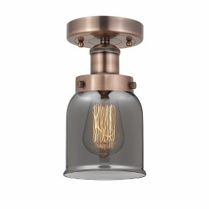 Bell - 1 Light Semi-Flush Mount In Industrial Style-8.25 Inches Tall and 6.5 Inches Wide - 1 of 1