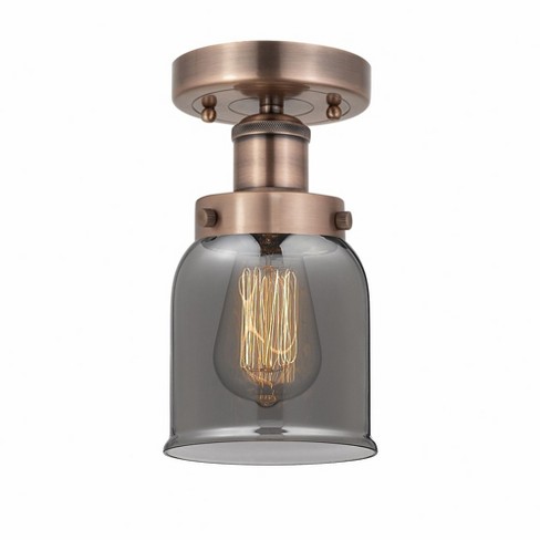 Innovations Lighting Bell 1 - Light Semi-Flush Mount in  Antique Copper - image 1 of 1