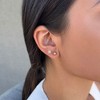 Adornia 14k Gold and Silver Plated Ball and CZ Solitaire Stud Set - 3 of 4