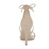 Allegra K Women's Solid Open Toe Lace Up Stiletto Sandals - 4 of 4