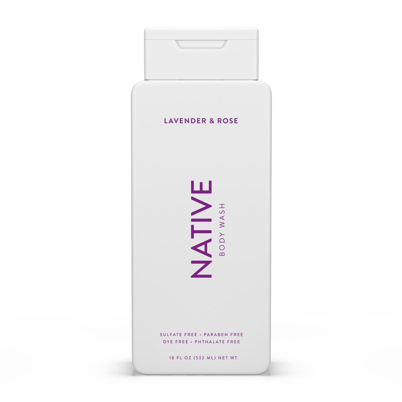 Native Body Wash - Lavender &#38; Rose - Sulfate Free - 18 fl oz, 1 of 7
