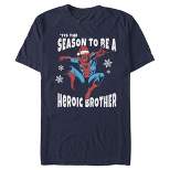 Men's Marvel Christmas Spider-Man Heroic Brother T-Shirt