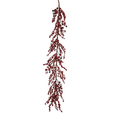 Vickerman 60" Mixed Red Gooseberry Berry Artificial Christmas Garland, Unlit