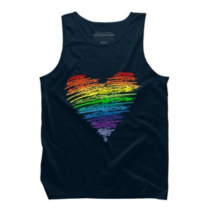 Adult Design By Humans Love Wins Rainbow Blended Heart Pride By KangThien Tank Top - 1 of 2
