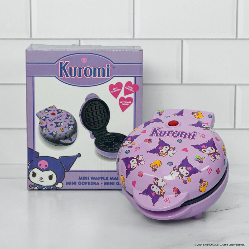Uncanny Brands Hello Kitty Kuromi Mini Waffle Maker, 4 of 5