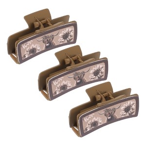 Unique Bargains Women's Highland Cattle Hair Clips 3 Pcs - 1 of 4