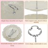 Unique Bargains 3 Tier Petals Design Cup Cake Holder Tower with Tiered Tray for Donut Fruits Beige Silver Tone - 3 of 4