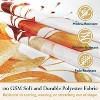 LunaLulinlk Weighted-Hem Fabric Bathroom Curtain,Orange - 3 of 4