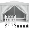 10×10 FT Gazebo, Portable Folding Canopy with Removable Sidewalls, UV-Resistant Gazebo, Gazebo with Weight Bag and Carry Bag-Coolbibila - 4 of 4