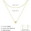 Layered Heart Necklace: 14K Gold Plated Puffy & Chunky Heart Pendants - Adjustable Dainty Choker for Her - 4 of 4