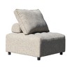 Outdoor Single Modular Sofa, Linen Armless Floor Sofa, Single Sofa Couch with Cushion For Balcony Patio Bedroom Living Room, Free Combination - 4 of 4
